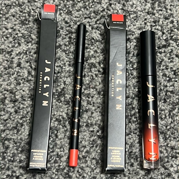 Jaclyn Cosmetics Poutspoken Liquid Lipstick and Lipliner No Rules NIB - Picture 1 of 7